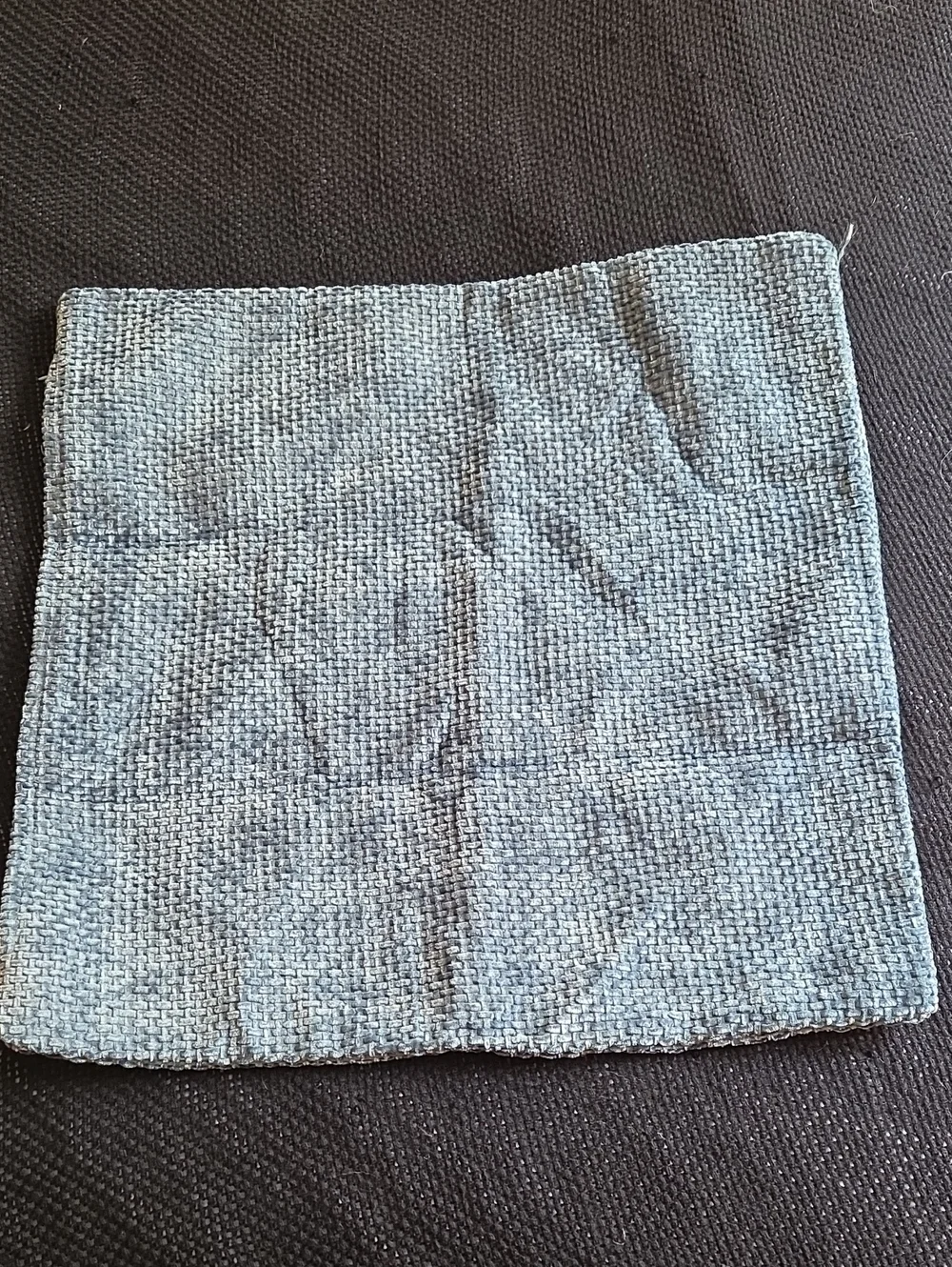 Textured Blue Square Pillow Cover, Zip Closure NWOT